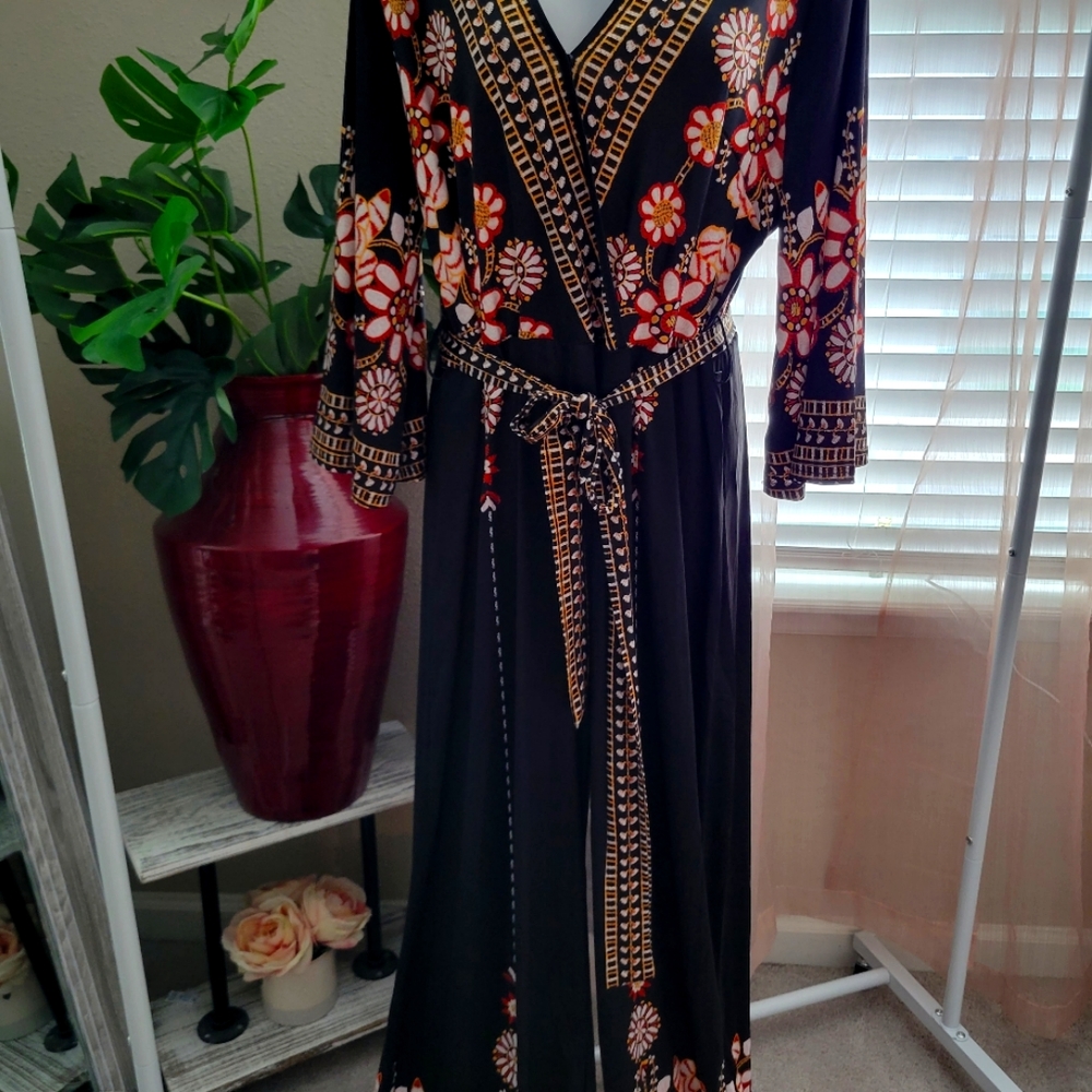 Long sleeve belted boho jumper